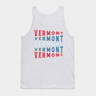 TEXT ART USA VERMONT Tank Top